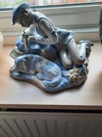 Porselijn beeld petrucci jager met gans en hond, Antiek en Kunst, Ophalen of Verzenden