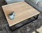 Industriële houten salontafel, Ophalen, 50 tot 100 cm, Zo goed als nieuw, Minder dan 50 cm