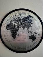 Schilderij Wereldbol / Landkaart - Industrieel, Huis en Inrichting, Woonaccessoires | Schilderijen, Tekeningen en Foto's, Ophalen