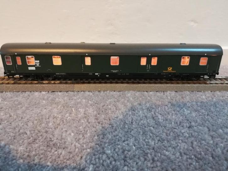 Roco H0. DB Postrijtuig mr-a. Binnenverlichting. 44345., Hobby en Vrije tijd, Modeltreinen | H0, Zo goed als nieuw, Wagon, Gelijkstroom