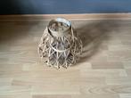 Windlicht riet, Ophalen, 25 tot 50 cm, Wit, Rond