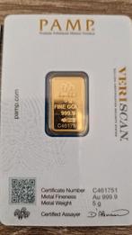 Goud baar pamp Suisse 5 gram 999.9, Ophalen of Verzenden, Goud