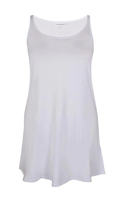 7998 Lang hemd-tuniek top van ZHENZI - maat M (46/48), Kleding | Dames, Grote Maten, Zo goed als nieuw, Shirt of Top, Wit, Verzenden