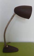 bureaulamp, donker bruin, vintage, jaren 50, industrieel, Ophalen of Verzenden