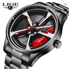 LIGE Spinning Velghorloge – Draaiende Velg en Rode Remklauw, Overige merken, Staal, Info@apex-ce.de, Staal