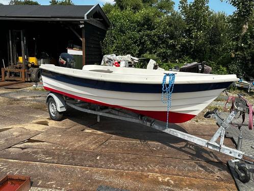 Topcraft 430 Economic Boot, Watersport en Boten, Motorboten en Motorjachten, Gebruikt, Polyester, Tot 6 meter, Benzine, Buitenboordmotor