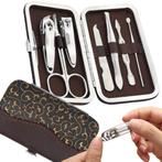 Nagelset Etui - Manicure - Pedicure – 7 Elementen, Bruin, Service@zentrada.nl, Nieuw, Ophalen of Verzenden