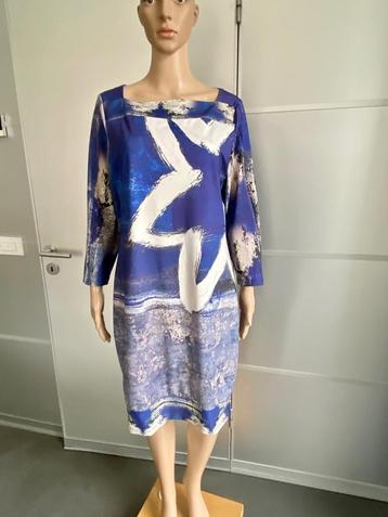 i317 Lizzy & Co: maat M/L=40/42 jurk jurkje blauw/wit/beige beschikbaar voor biedingen