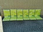 Tuinstoelkussens (6st. ) Benneton 125*50 zgan+gratis tuinset, Ophalen, 6 zitplaatsen, Aluminium, Zo goed als nieuw