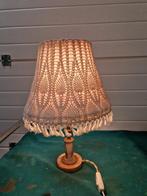 tafellamp messing marmer en geborduurde kap, Huis en Inrichting, Lampen | Tafellampen, Ophalen of Verzenden, 'T Olde Gre-j, Info@toldegrej.nl