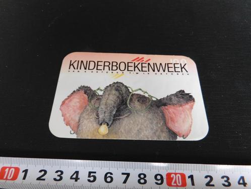 sticker kinderboekenweek 1980 strip olifant bril, Verzamelen, Stickers, Zo goed als nieuw, Bedrijf of Vereniging, Ophalen