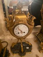 scittetende zeldzame bronzen pendule anno 1830/1840, Antiek en Kunst, Antiek | Klokken, Ophalen of Verzenden