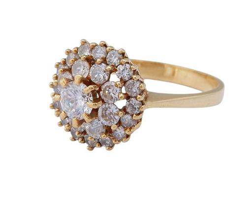 Prachtige 18 karaat Gouden Entourage Ring Damesring., Sieraden, Tassen en Uiterlijk, Ringen, Nieuw, Dame, 17 tot 18, Goud, Goud