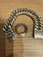 Buddha to Buddha Chain Big Armband bijpassende ring maat 22, Ophalen of Verzenden, Zo goed als nieuw, Zilver, Met bedels of kralen