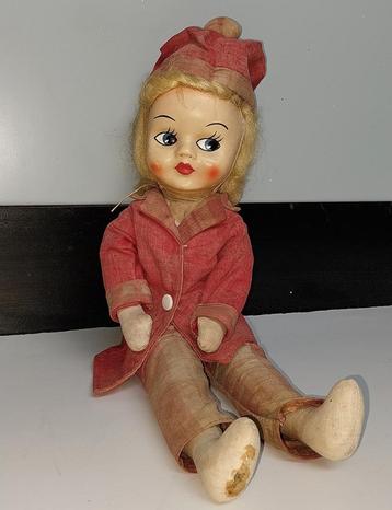 Vintage handgemaakte pop, jaren ‘50 beschikbaar voor biedingen