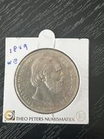 Zilveren rijksdaalder Willem III 1859, Ophalen of Verzenden, Koning Willem III, 2½ gulden, Zilver
