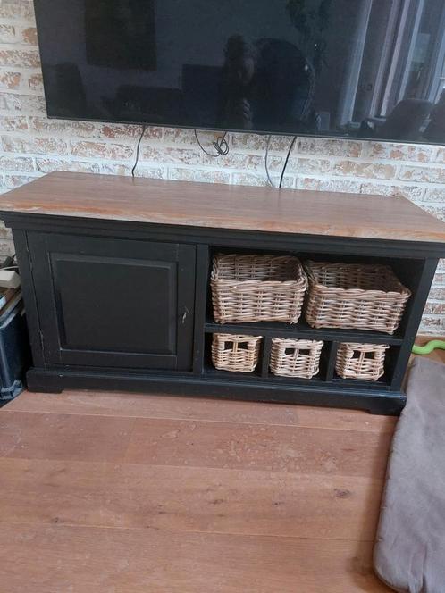landelijke stijl, mat Zwart geschilderd, Huis en Inrichting, Kasten | Dressoirs, Gebruikt, 100 tot 150 cm, 25 tot 50 cm, Met deur(en)