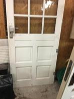 1 hardhouten buitendeur, Ophalen, Gebruikt, 80 tot 100 cm, Buitendeur