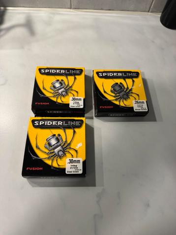 3 rollen spiderline 1 x 26/00 137m en 2 x 30/00 273m  beschikbaar voor biedingen