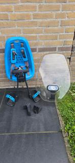 Blauw Yepp Voorzitje met Windscherm + 2 Adapters, Ophalen