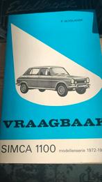 Vraagbaak olyslager SIMCA 1100  138blz als nieuw, Auto diversen, Ophalen of Verzenden