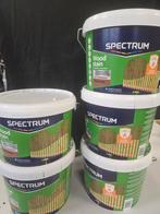 Nieuw 6 x emmer 2,5 liter Spectrum wood stain - Dark brown, Doe-het-zelf en Verbouw, Verf, Beits en Lak, Nieuw, Verf, Ophalen