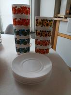 Arcopal Lotus soep / dessert/ koffiemokken 9 stuks vintage, Glas of Glazen, Ophalen of Verzenden, Overige stijlen, Glas