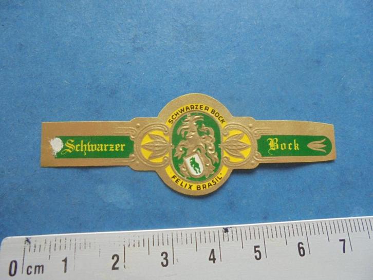 Oude sigarenband Schwarzer Bock, Verzamelen, Rookartikelen, Aanstekers en Luciferdoosjes, Zo goed als nieuw, Sigarenbandjes, Ophalen of Verzenden