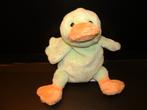 ANNA CLUB PLUSH EEND VELOURS GROEN MET ORANJE POOTJES EN SNA, Verzenden, Nieuw, Eend