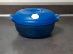 Tupperware micropop magnetron schaal 1,5 ltr blauw, Ophalen of Verzenden, Gebruikt, Blauw, Schaal