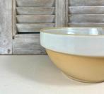 Digoin Sarreguemines grès kom bowl beslagkom zandkleurig, Ophalen of Verzenden