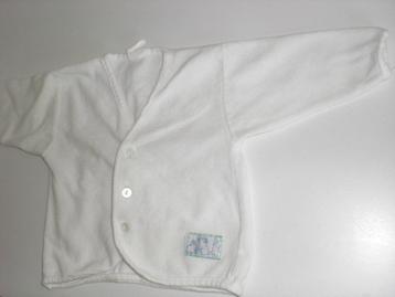 BABY VESTJE, wit, maat 62, zacht velours, als nieuw beschikbaar voor biedingen