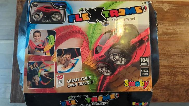 Auto racebaan, FleXtreme discovery set compleet., Kinderen en Baby's, Speelgoed | Racebanen, Zo goed als nieuw, Elektrisch, Overige merken