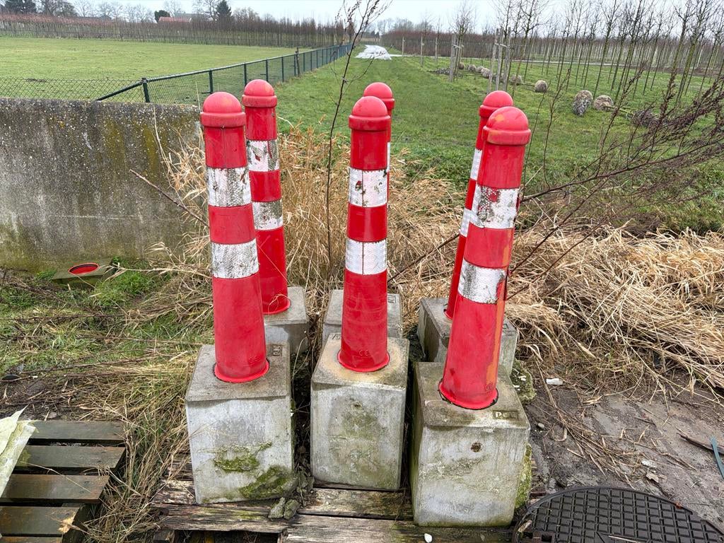 6x Overrijdbare Afzetpalen Kunststof, Tuin en Terras, Palen, Balken en Planken, Ophalen