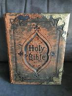 Antieke Heilige Bijbel John Brown's Leer Met Koper Beslag., Antiek en Kunst, Antiek | Boeken en Bijbels, Ophalen of Verzenden