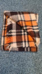 Vintage retro jaren 70 woonplaid/deken met franjes 140x170, Ophalen of Verzenden, Gebruikt