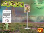 Welkomstbord huren Halloween vloerstaander, Hobby en Vrije tijd, Feestartikelen | Verhuur, Ophalen, Nieuw, Halloween of Griezel