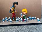 Te koop Fariboles scene Johan en Pirrewiet met smurfen, Verzamelen, Beelden en Beeldjes, Ophalen, Zo goed als nieuw