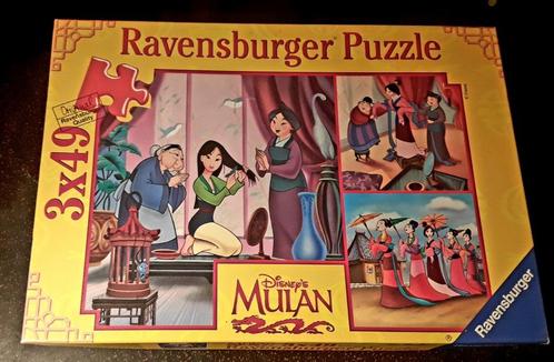 Mulan - Ravensburger legpuzzel - puzzel - 3 × 49 stukjes, Kinderen en Baby's, Speelgoed | Kinderpuzzels, Gebruikt, 4 tot 6 jaar