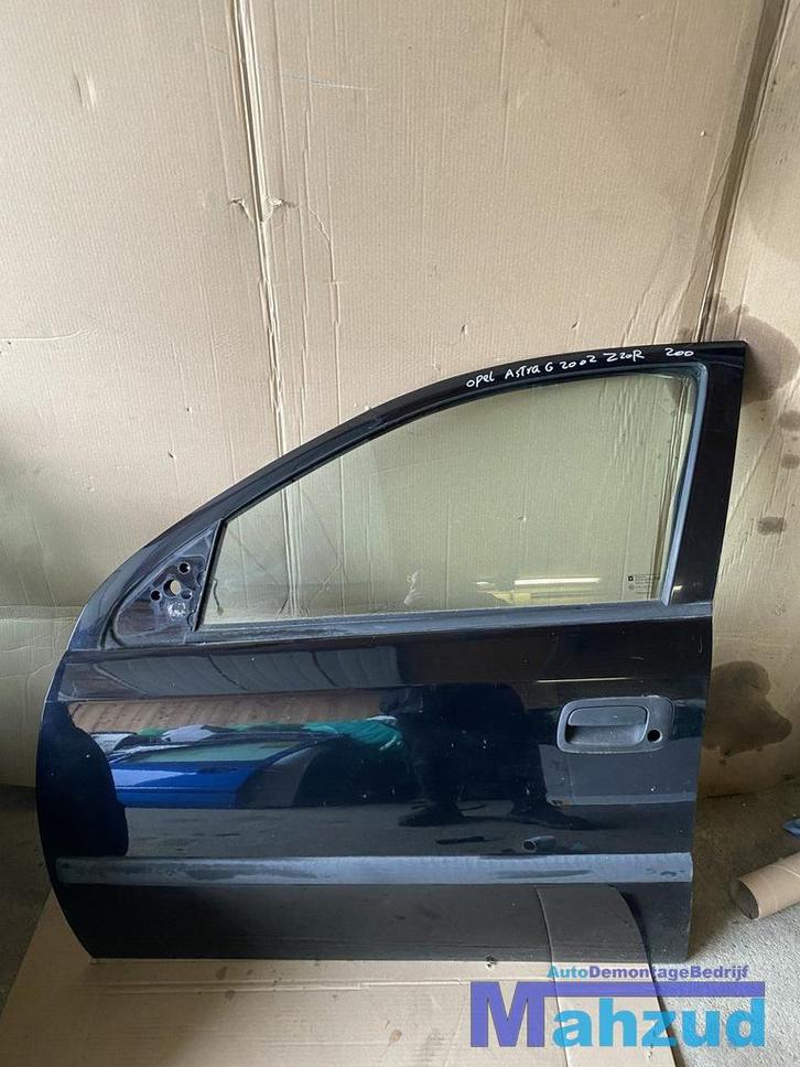 Opel Astra G zwart Z20R links voor deur portier, Auto-onderdelen, Carrosserie en Plaatwerk, Deur, Opel, Gebruikt, Ophalen of Verzenden