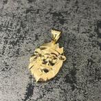 14 karaat gouden leeuw kop kettinghanger, Ophalen of Verzenden, Nieuw, Goud, Kruis of Symbool