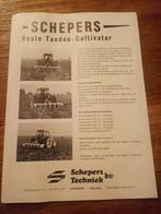 Te koop folder Schepers vaste tand-cultivator, Folder, Ophalen of Verzenden, Zo goed als nieuw