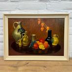 Klassiek olieverf stilleven schilderij - Fruit en kruiken, Ophalen of Verzenden