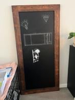 Groot schoolbord met houten frame, Ophalen, Gebruikt, 100 tot 150 cm, Rechthoekig