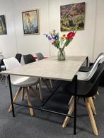 Werktafel 90x200cm incl 6 stoelen, Huis en Inrichting, Tafels | Eettafels, Ophalen, Overige materialen, Gebruikt, 50 tot 100 cm