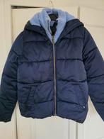 Donkerblauwe winterjas WE Fashion maat 158/164, Meisje, Ophalen of Verzenden, Zo goed als nieuw, WE Fashion