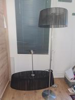 Lampen Set - Staande en Hanglamp met Zwarte Kap, Huis en Inrichting, Lampen | Vloerlampen, Ophalen, Gebruikt, Metaal, Modern