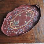 Mooi houd beschilderd dienblad, Ophalen of Verzenden, Zo goed als nieuw, Ovaal, Hout