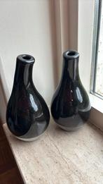Fidrio zwarte vazen twee stuks, Ophalen of Verzenden, Zo goed als nieuw, Zwart, Minder dan 50 cm