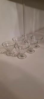 6 Dessertglazen in Zeer Goede Staat, Huis en Inrichting, Keuken | Servies, Glas of Glazen, Ophalen of Verzenden, Effen, Glas